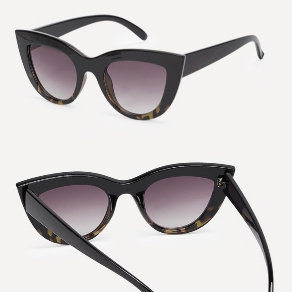 {CARIS} BLACK TORTOISE ACCENT FRAME SUNGLASSES - Picture 4 of 4